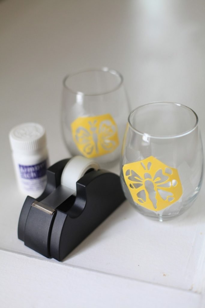 Anyone can do this etched wine glass DIY! 