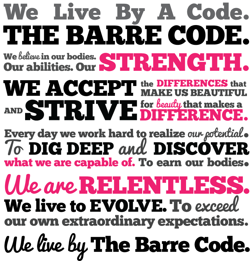 The Barre Code Mantra