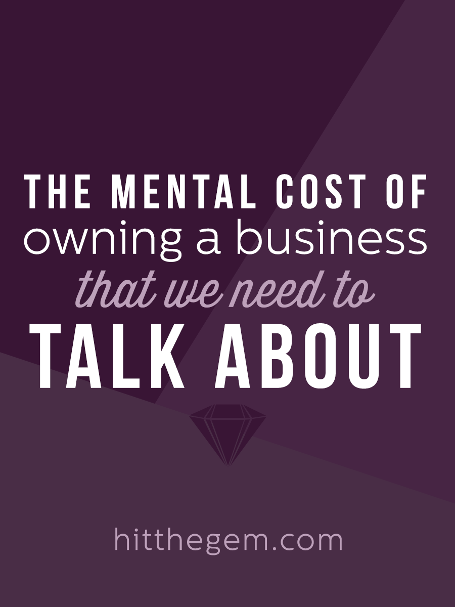 Anxiety, depression, and other mental health struggles are more common among entrepreneurs than you might think. There's a huge mental cost to owning a business that we need to talk about. 