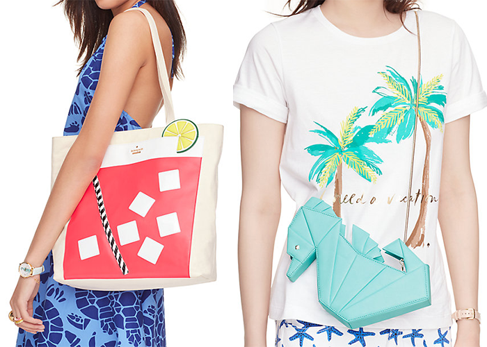 From chic sea creatures and exotic refreshments, to breezy palm tree prints, these pieces are sure to whisk you away in style with a breath of fresh air!