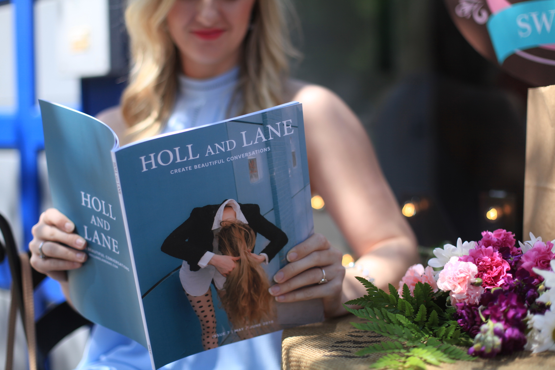 Holl & Lane Magazine with Flowers