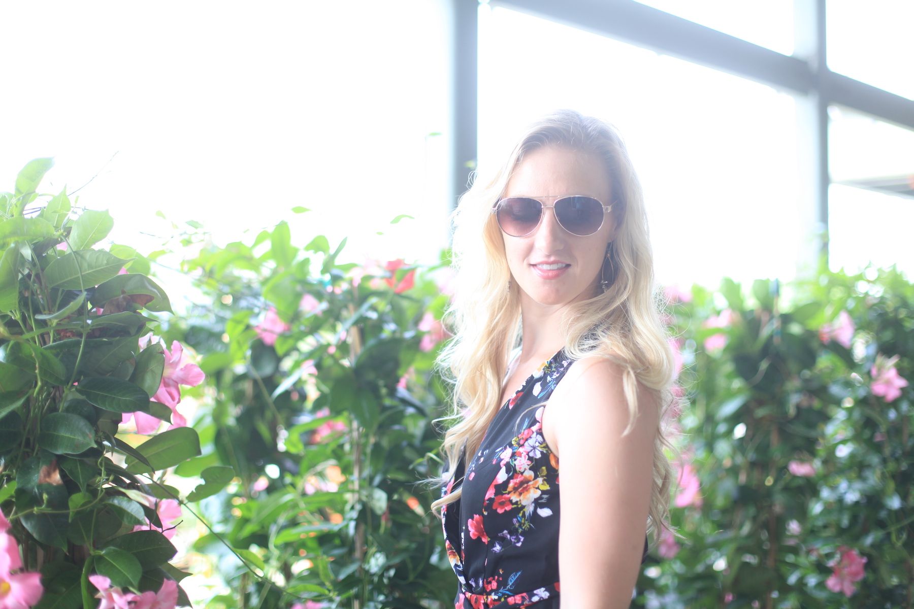 Floral Romper + Block Heels Styled by Fashion Blogger Allyn Lewis on The Gem // Summer Style, Sandals, Halter, Floral Print