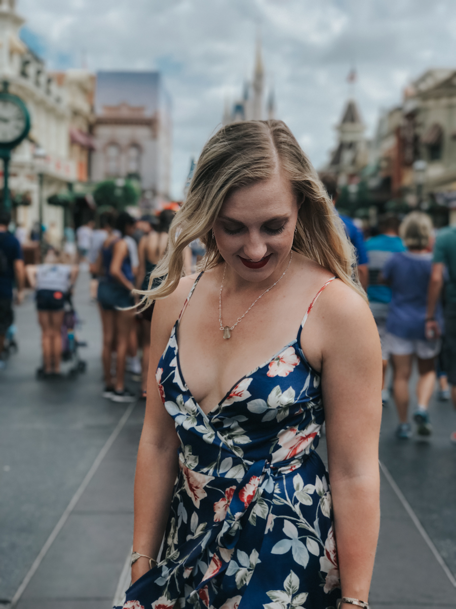 The floral maxi dress I wore to Magic Kingdom on our Disney Vacation