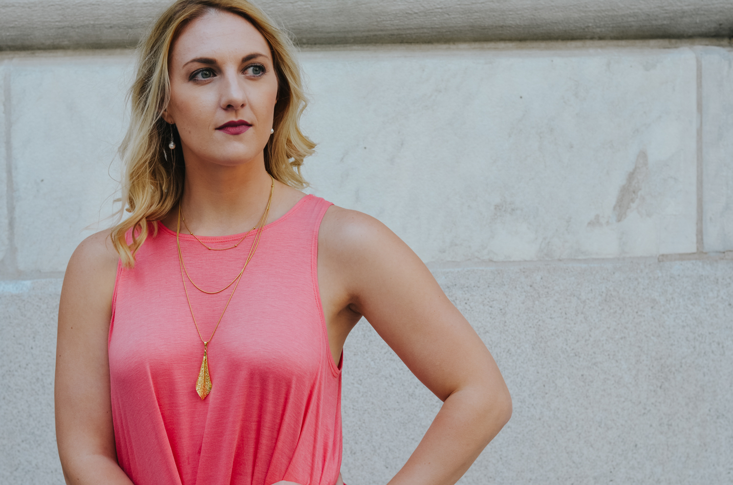 Glamorous, eco-friendly layered necklace from sustainable jewelry brand @simplynaturebiogoods
