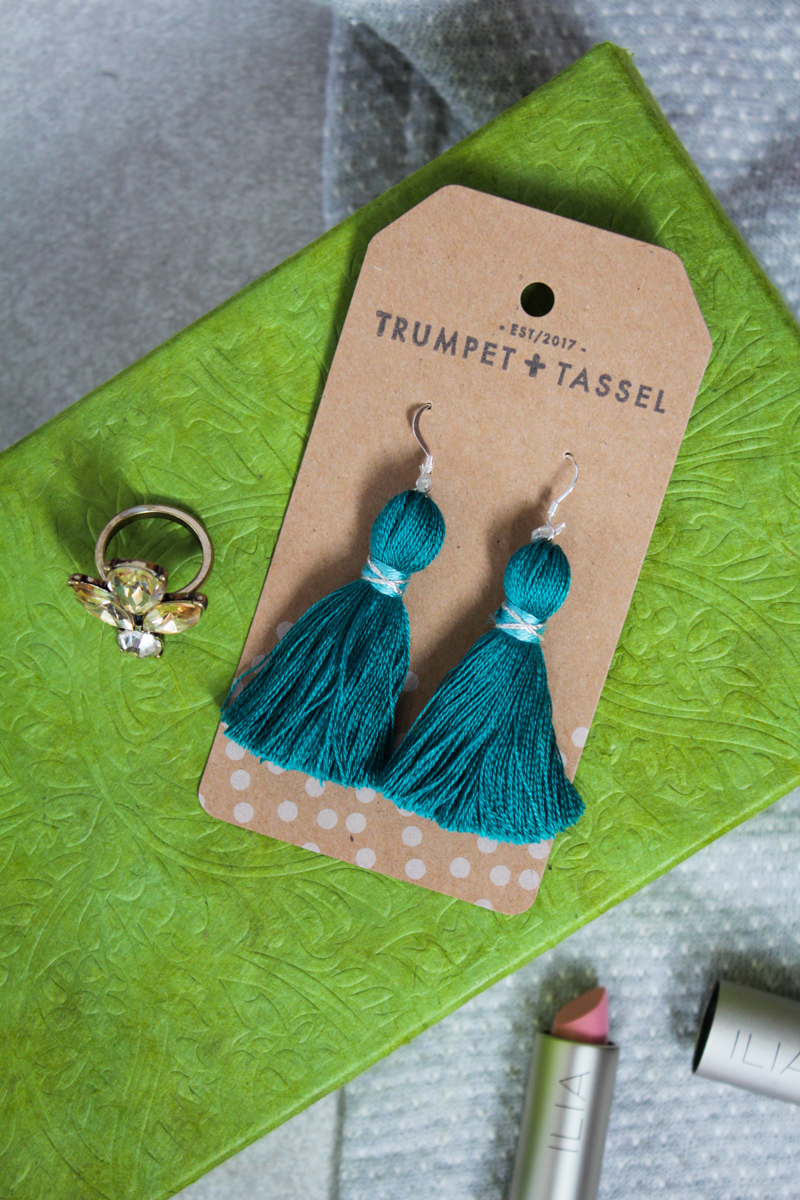 Tiny Tassel Earrings from Trumpet + Tassel