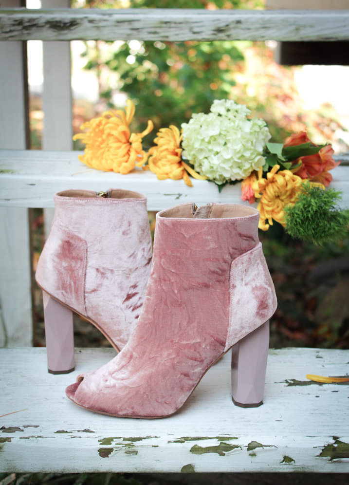 Treat yourself to velvet boots from Guava Shoes this month