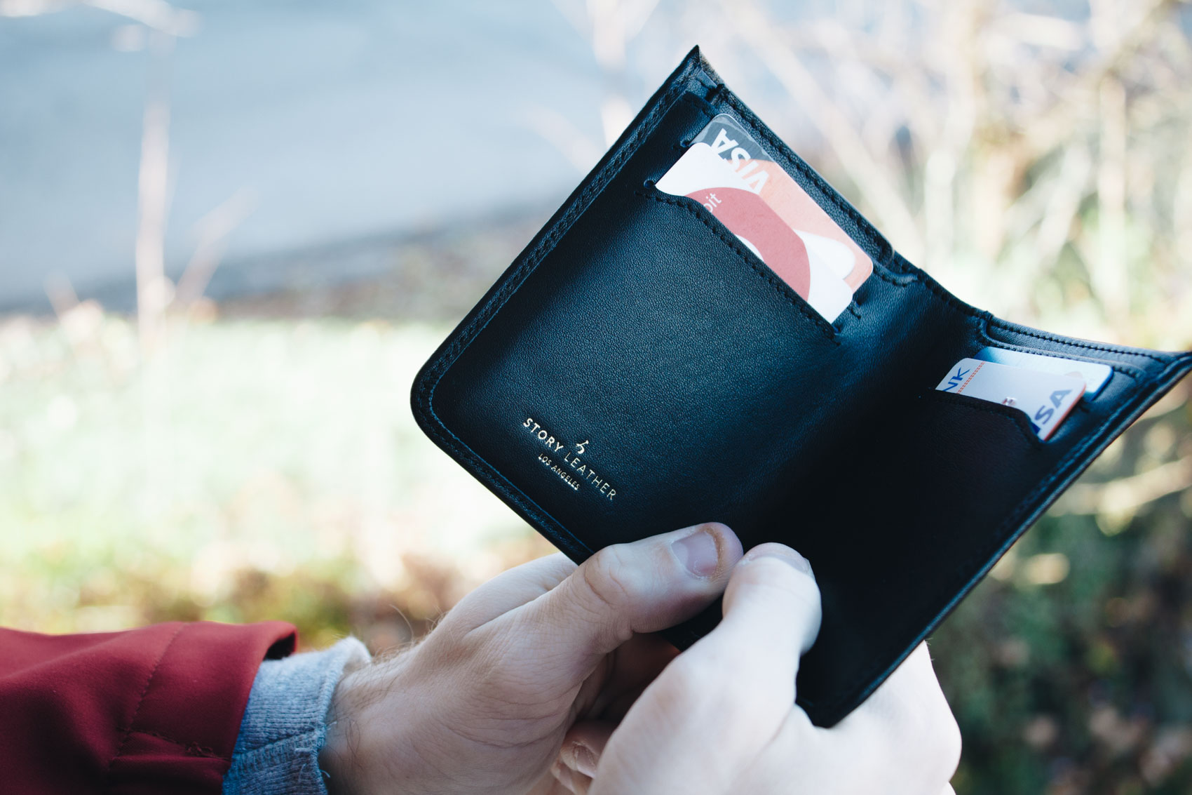 Story Leather men's minimalist wallet