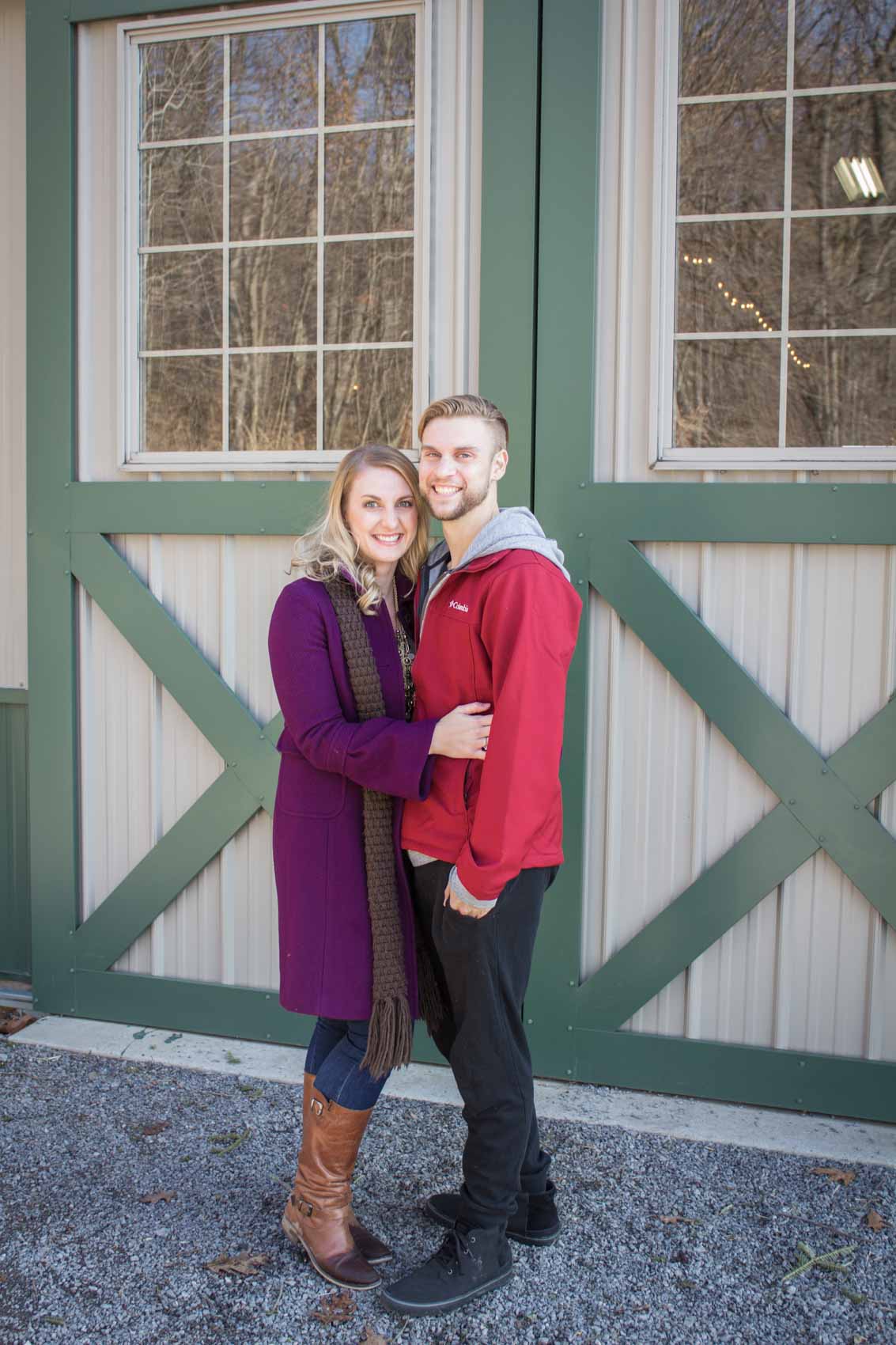 A trip to the Christmas Tree farm - Pittsburgh, PA // #mensfashion #winteroutfit #christmas purple coat
