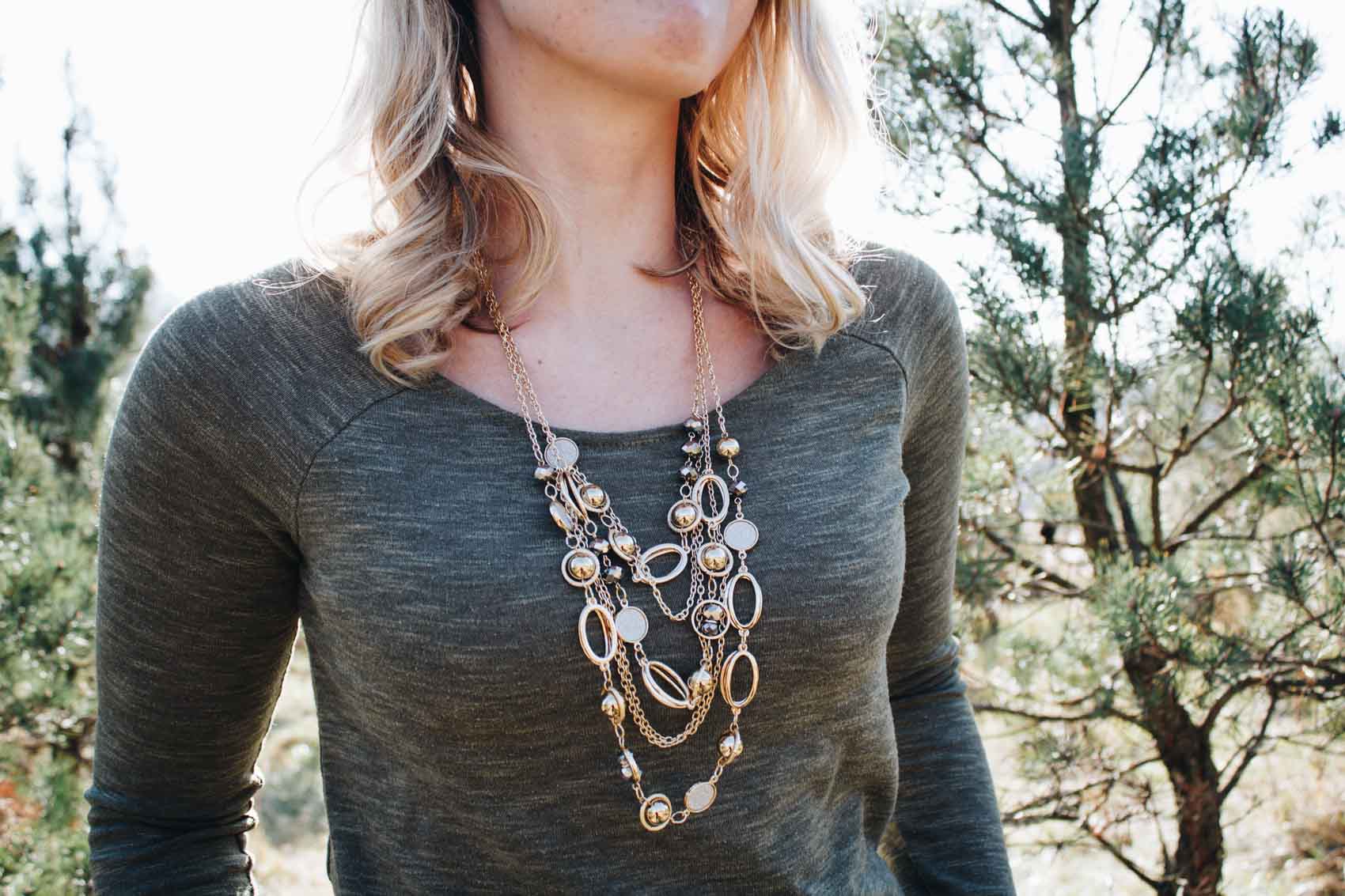 Layered necklace, gold jewelry, statement necklace @7charmingsister