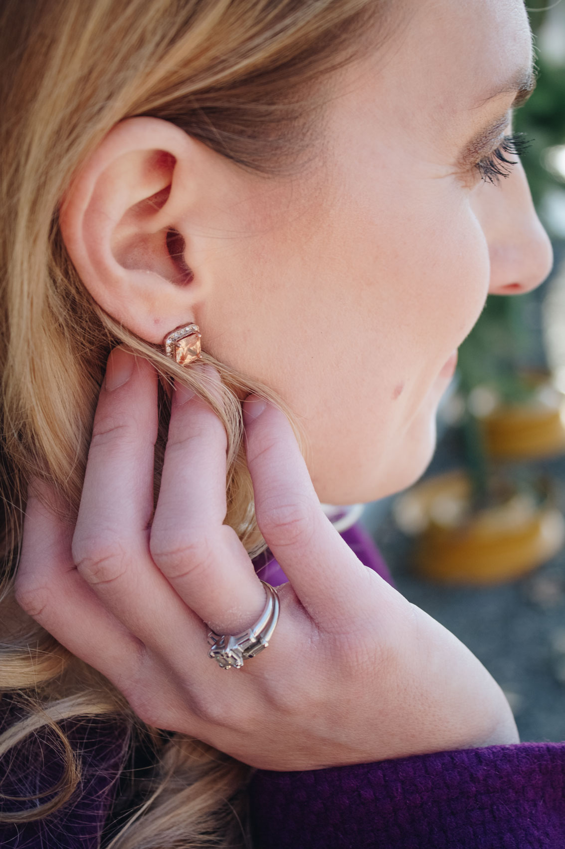 14k rose gold plated stud earrings from @7charmingsister