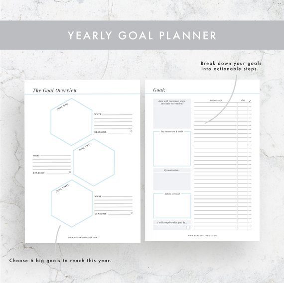 Meet the 2018 Printable Planner from Ellagant Studios (@ellagantstudios)! This Gem is filled with lots of fun and useful extras like a monthly reflection page, bucket list, 2018 at a glance page, and brain dump section. However, what I think stands out even more is the weekly layout. Separated among 2 pages, first the weekly layout is broken into an overview section. The second pages have space for each day for you to use as needed. 