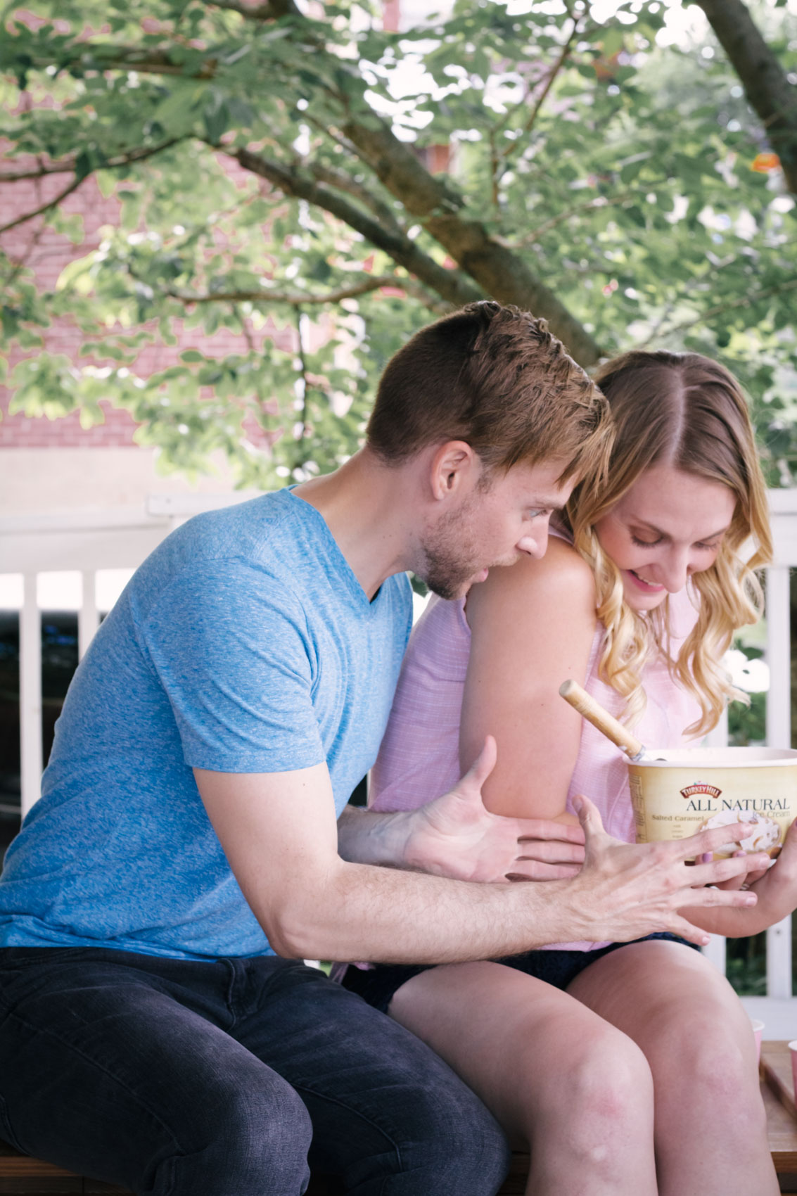 There's only a few simple ingredients but somehow this creamy treat is even more delicious than most ice creams that aren't even all natural! My favorite is the salted caramel. I don't even feel bad that Shaun maybe had one bowl and I ate all the rest.
