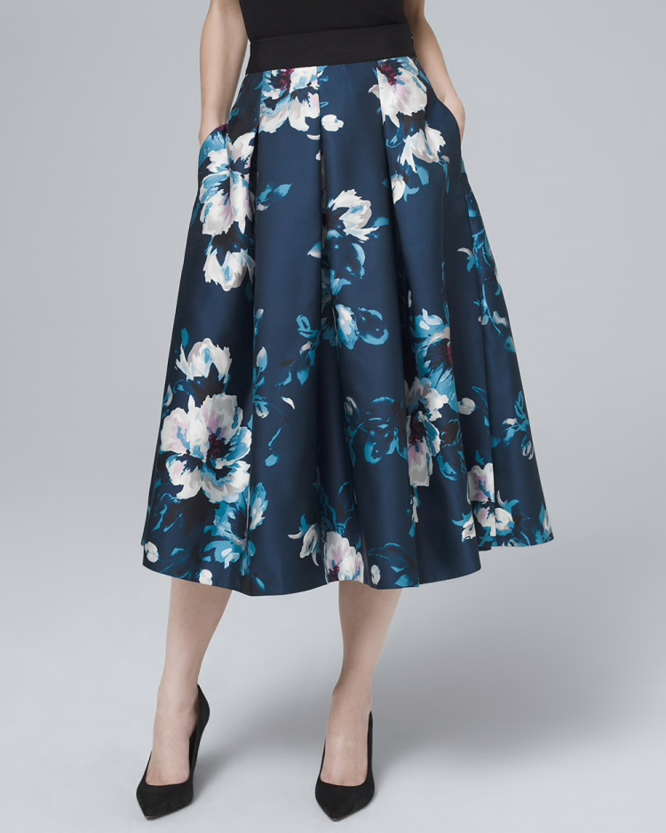 Gorgeous berry floral midi dress for winter