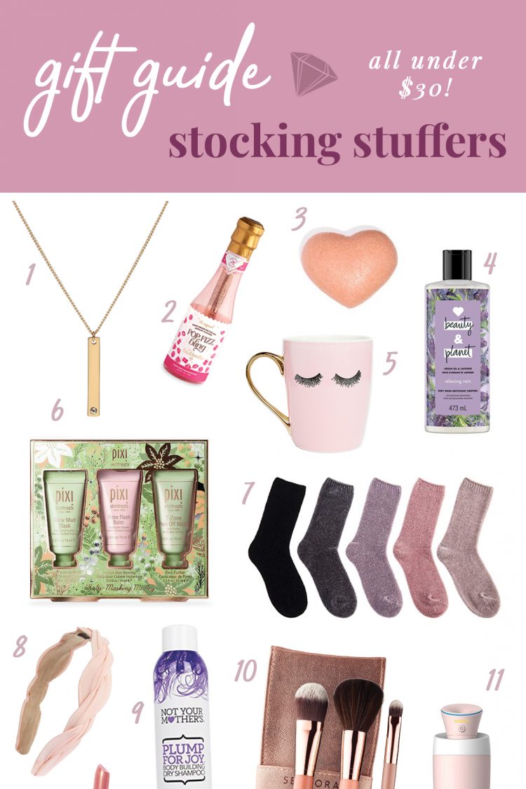 Cute, unique, and functional stuffing stuffer ideas for her that are all inexpensive and under $30. Most are from Amazon for quick shipping!