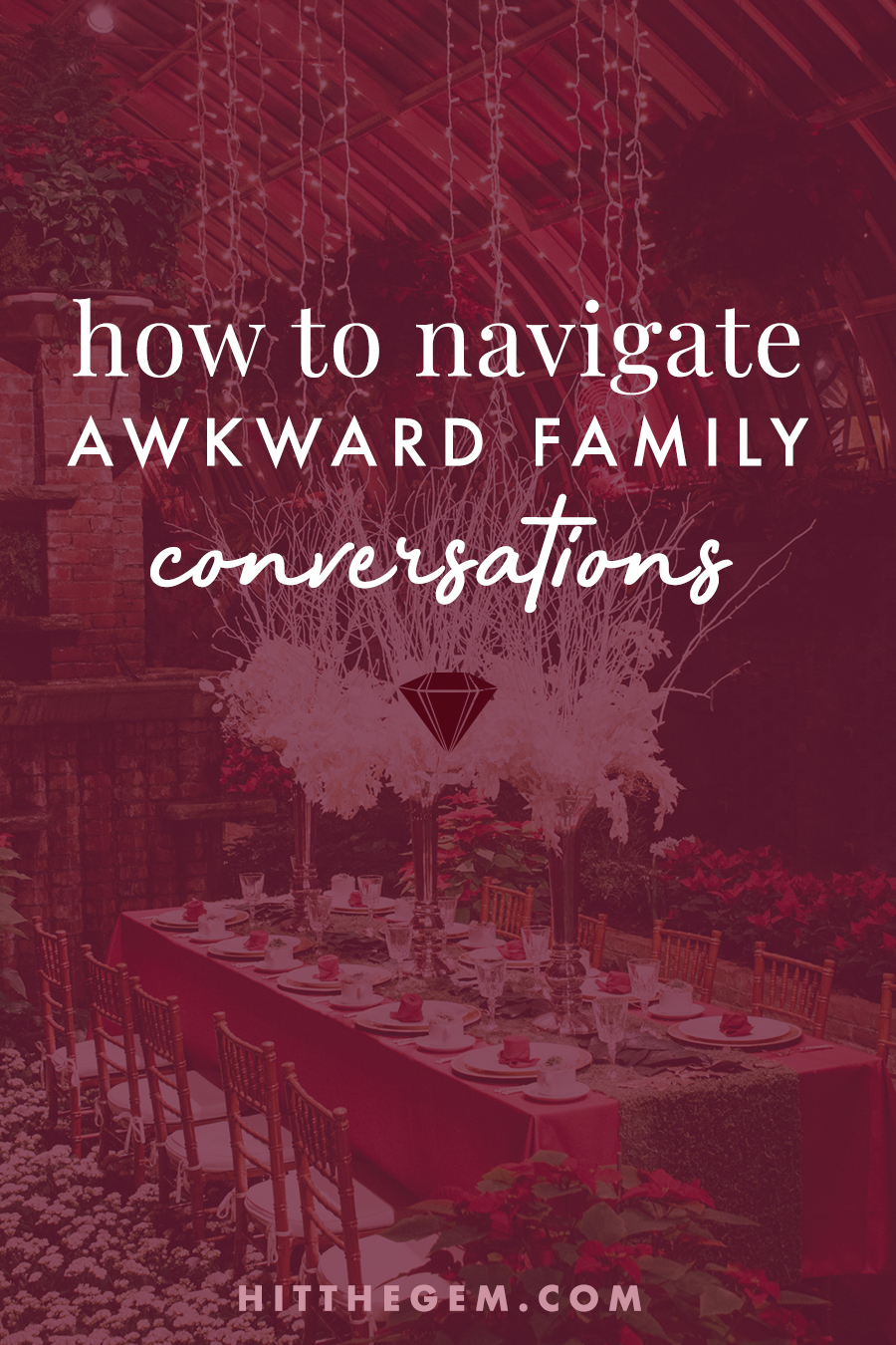 How to have an open heart, let your family into your struggle, and use humor to navigate those awkward questions that seem to be at every family gathering.