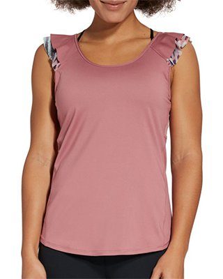 CALIA Women's Move Ruffle Detail Tank Top