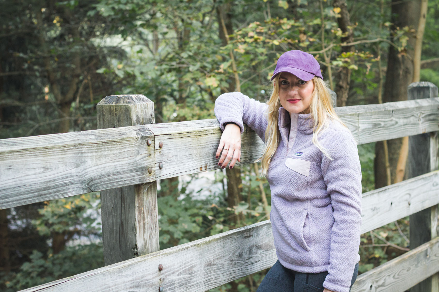 It's rare to find a Patagonia pullover sale going on, but it's your lucky day! I add this fuzzy purple Patagonia snap t pullover to my winter outfits all the time!