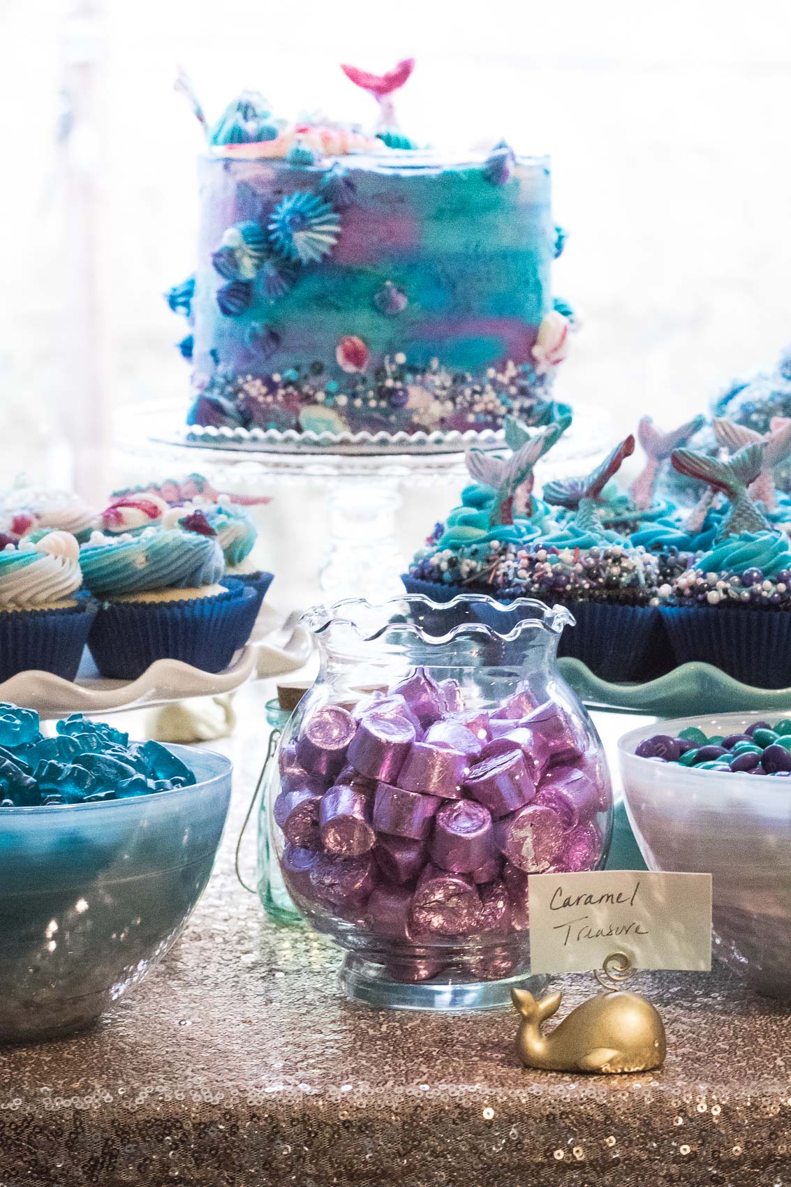 Mermaid themed candy table