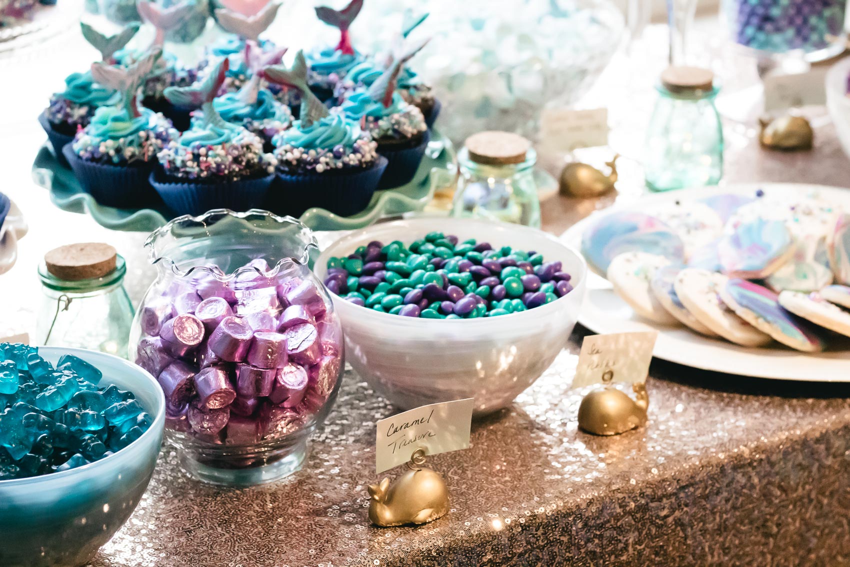 Mermaid themed candy table