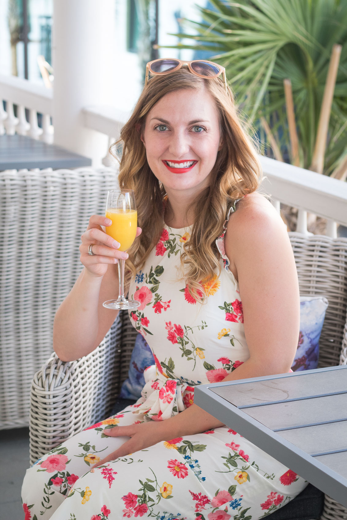 A morning mimosa at Hotel Bella Grace in Charleston, SC 