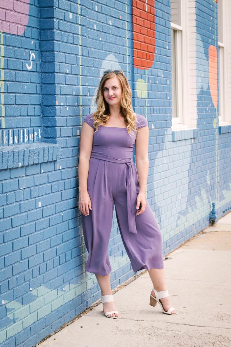 From sweet Summer celebrations to put together day time looks, shop these dressy jumpsuits - like this purple crepe piece from Gal Meets Glam Collection - for adding elegance and ease to your wardrobe. 