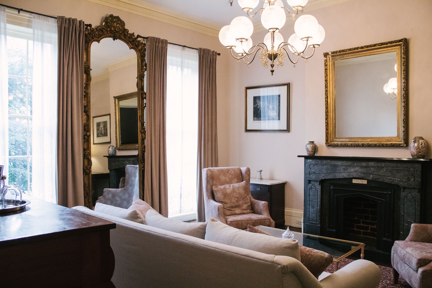 One of the historically inspired Parlour Suites at Linden Row Inn - a historical boutique hotel in Richmond, Virginia