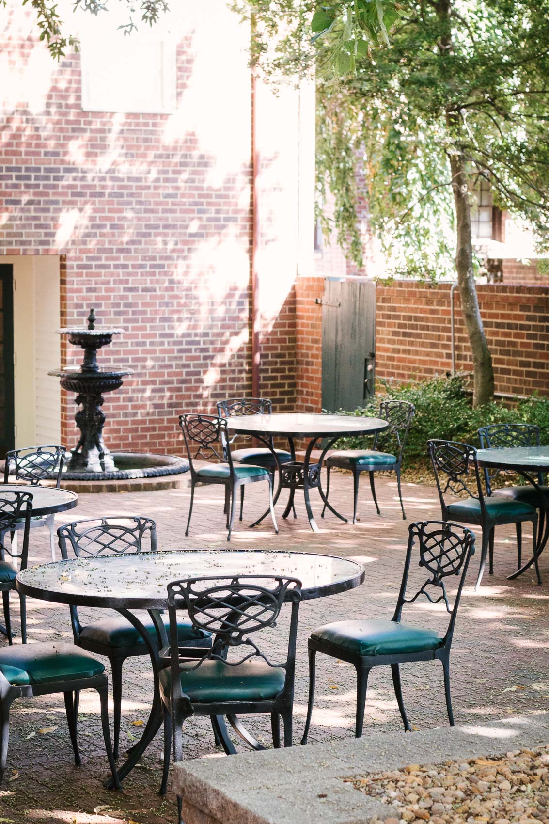 The courtyard at Linden Row Inn, a historic Richmond Hotel, was once a garden were Edgar Allan Poe played in as a child