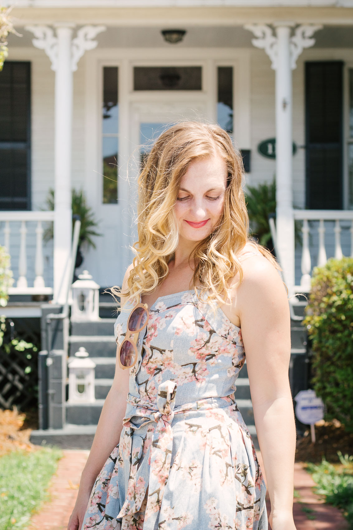 The Daphne cotton dress from Gal Meets Glam Collection was the perfect casual outfit for exploring in Summerville, South Carolina. 