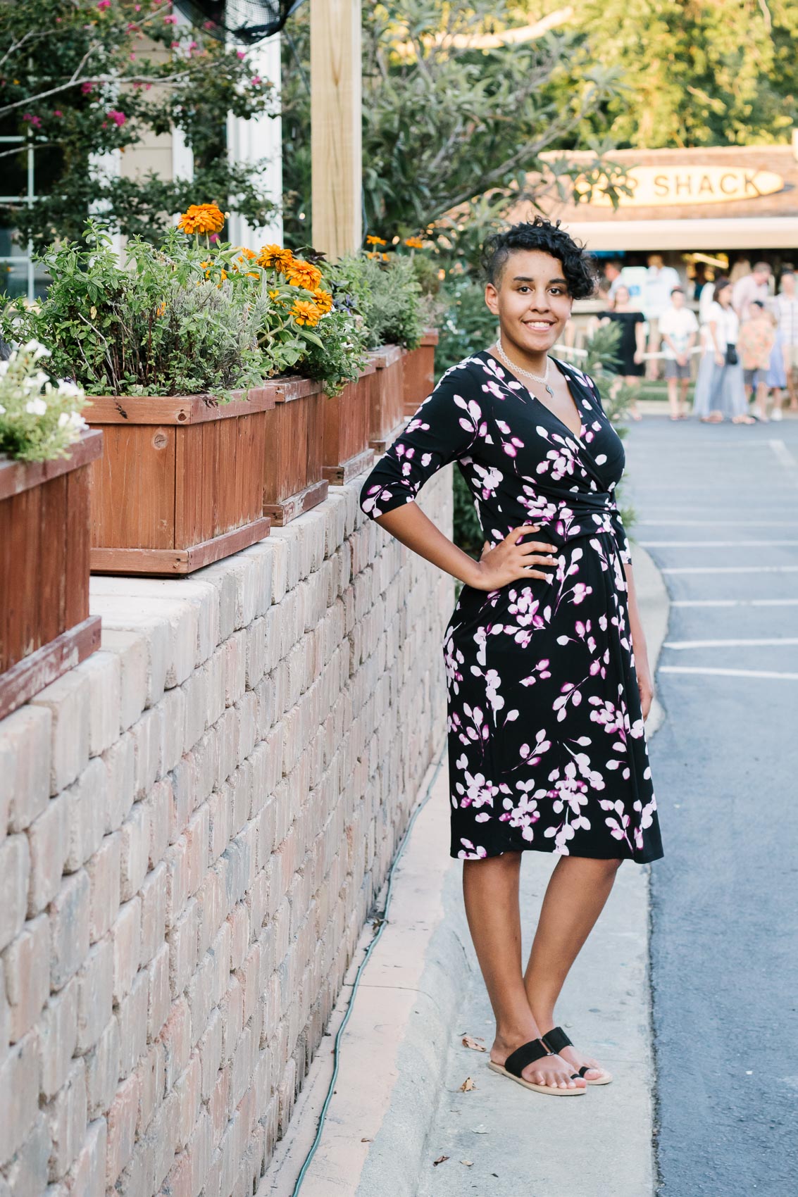 Work outfit ideas for women: an office ready floral dress