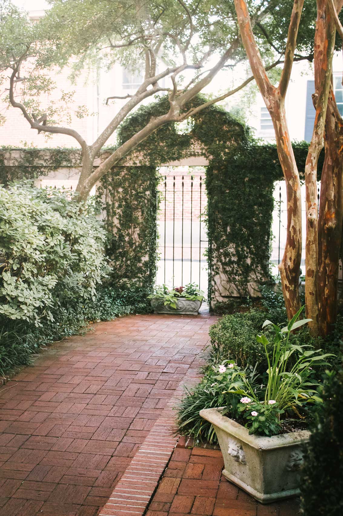 An enchanted courtyard at Presidents' Quarters Inn - a Savannah bed and breakfast