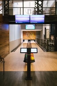 Bowling in the Recreation Room at Kimpton Cardinal Hotel | Winston-Salem, North Carolina