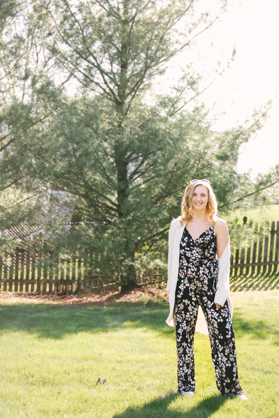 Floral Rochelle knit jumpsuit from Stitch Fix | work from home outfit ideas #jumpsuit #jumpsuitsforwomen