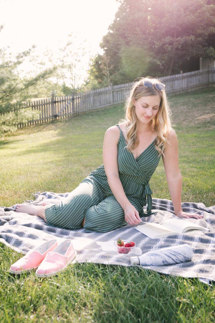 The Kaileigh Rica crop knit jumpsuit from Stitch Fix in green | striped jumpsuit | Stitch Fix jumpsuits