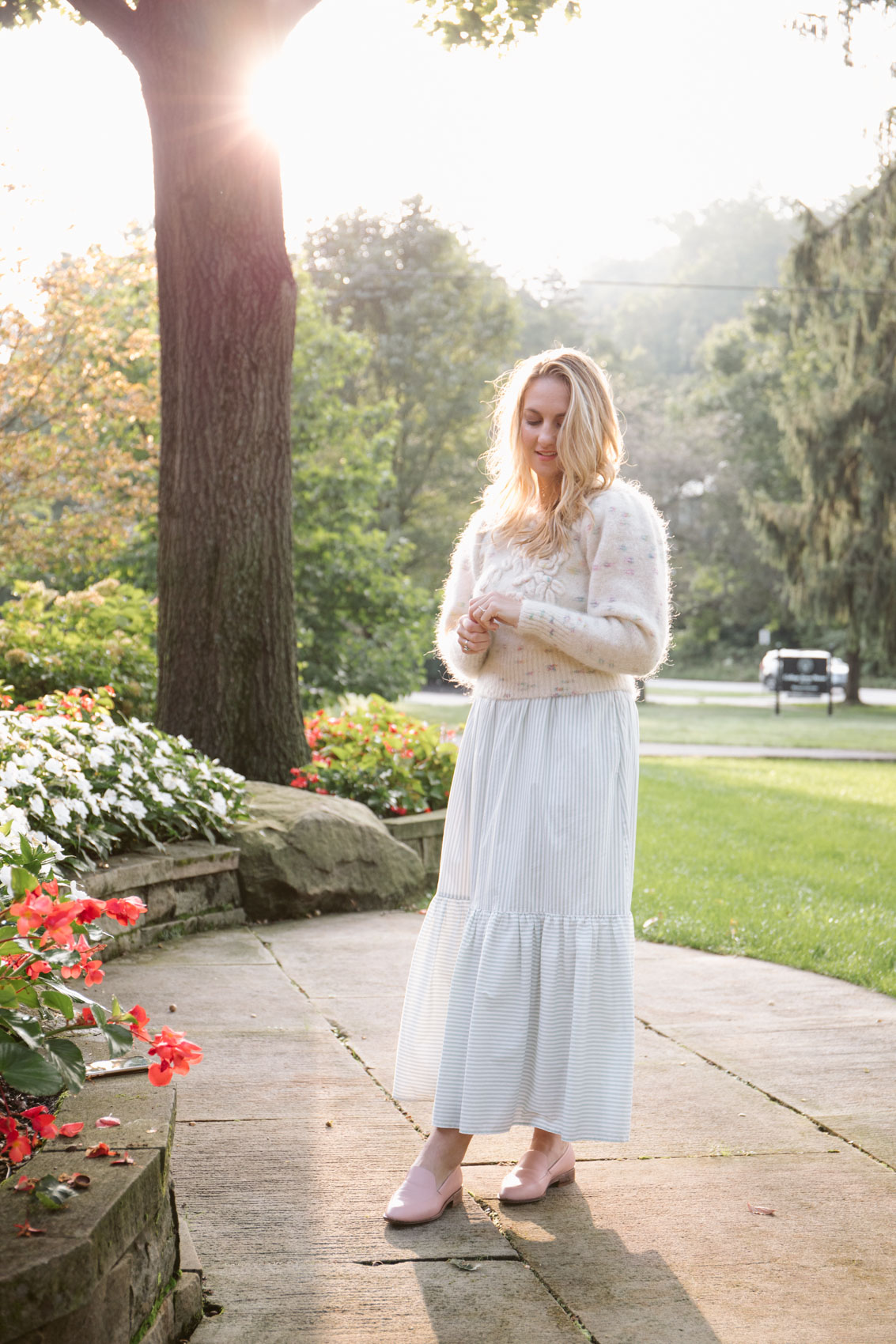 cropped sweater over dress