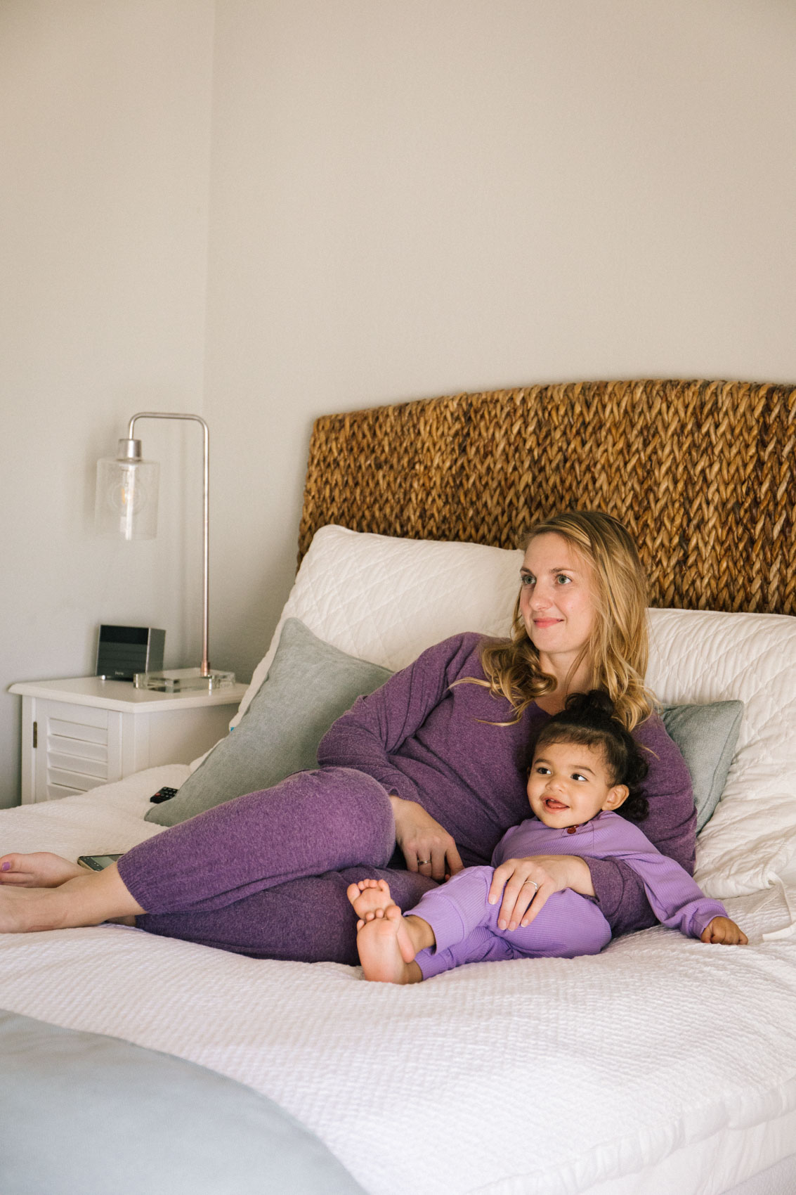 Women and kids purple Amazon loungewear sets