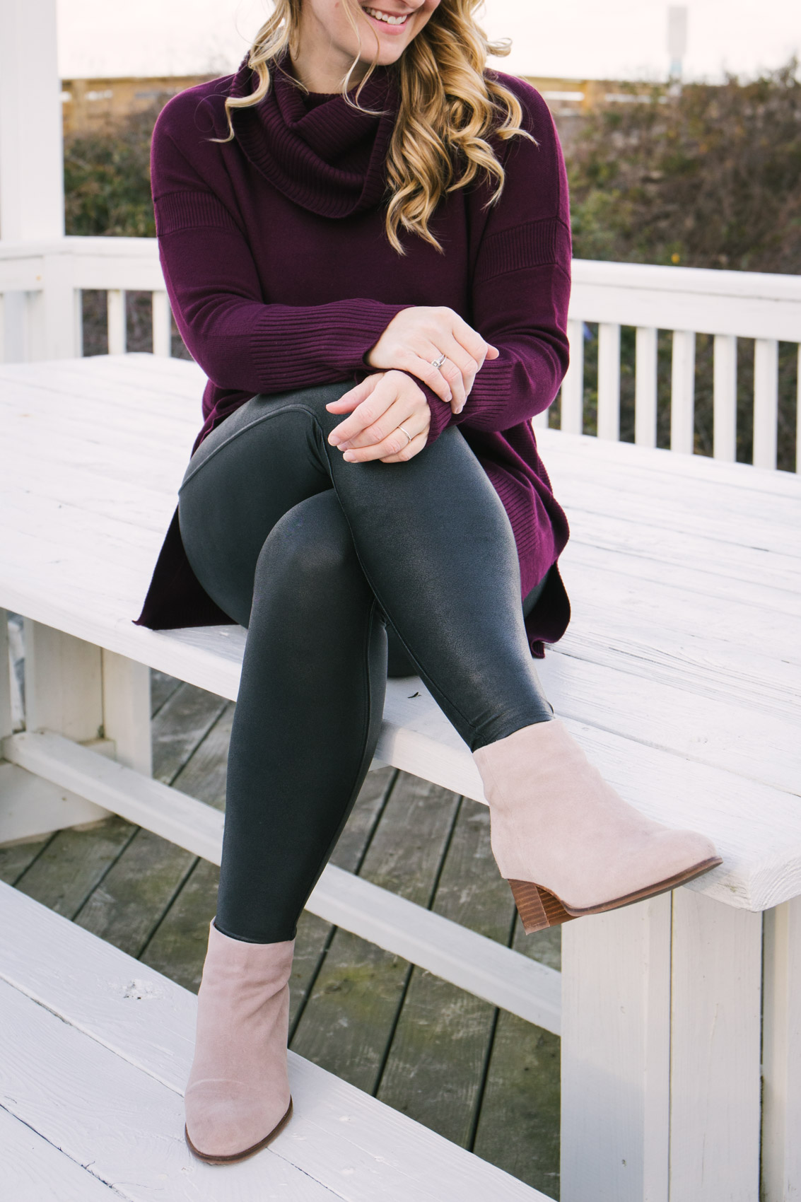 Spanx Faux Leather Leggings Review - Allyn Lewis