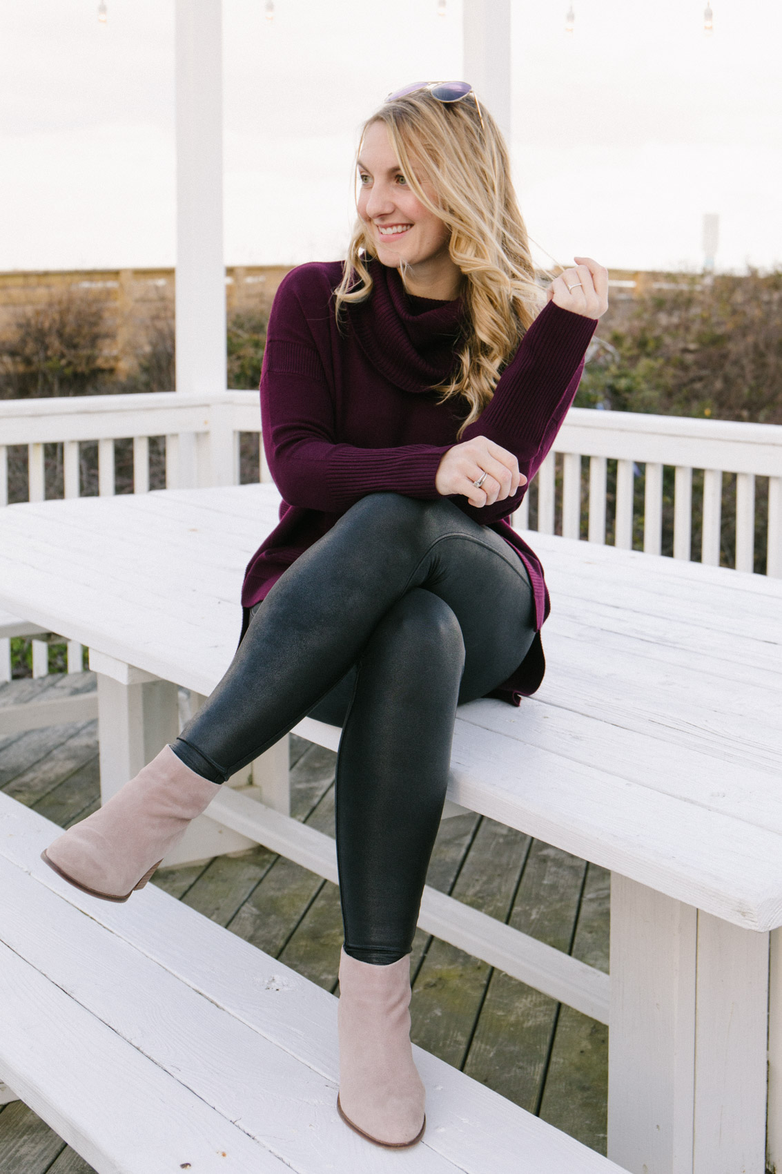 How to style Spanx faux leather leggings + a full leggings review