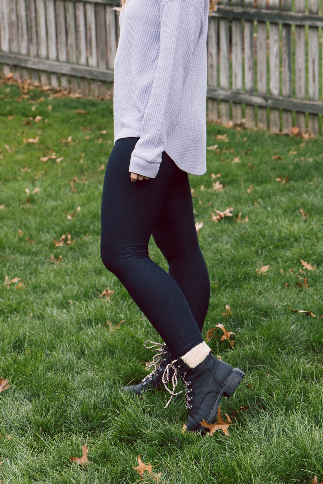 Black Leggings Outfit for Winter - Allyn Lewis