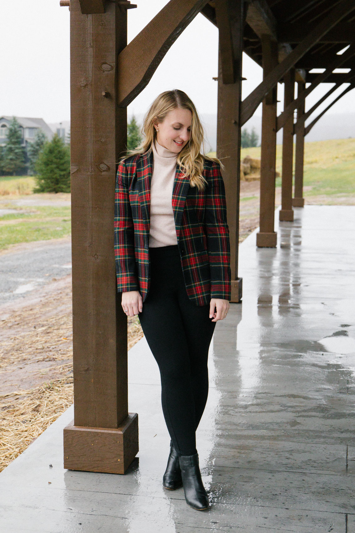 Checkered blazer outfit sale